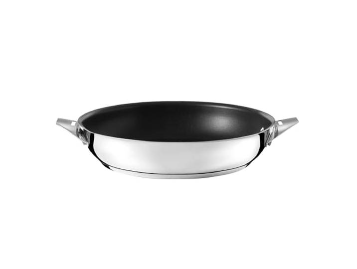 Cuisinox - Eclipse - Poêle 24 cm avec revêtement céramique - Fond encapsulé - Compatible tous feux dont induction - Acier Inoxydable 18/1 - Finition miroir - Noir