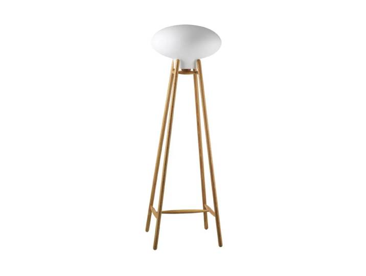 FDB Møbler Lampe sur pied U5 Hiti Opal glass-oak nature lacquered