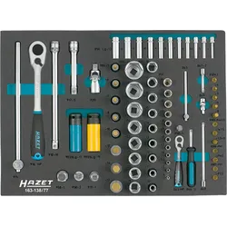 HAZET Steckschlüssel-Satz Einlage 77-teilig - 163-138/77