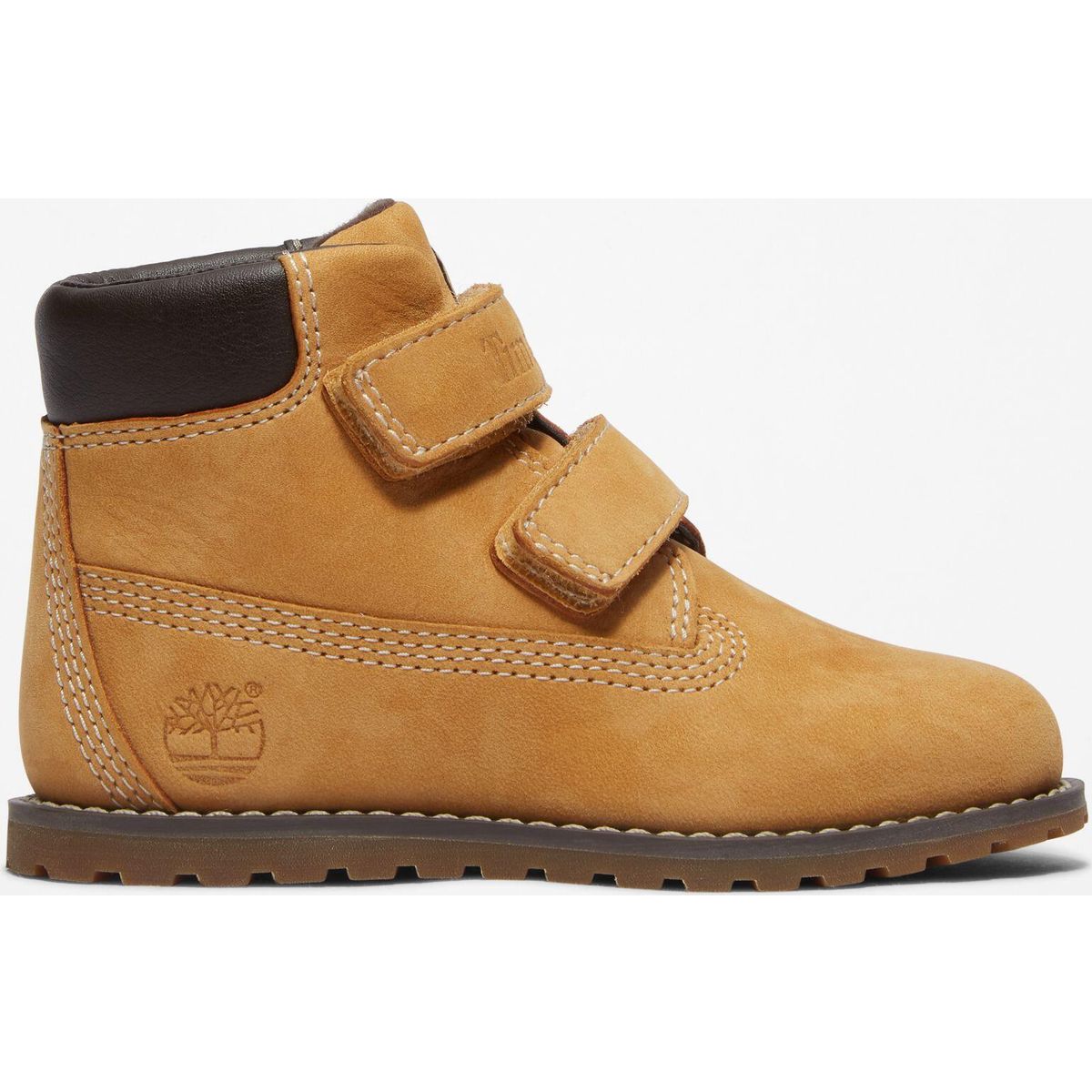 Timberland Kids Mid Hook & Loop Boot wheat 7.5 TB1A127M2311-7.5