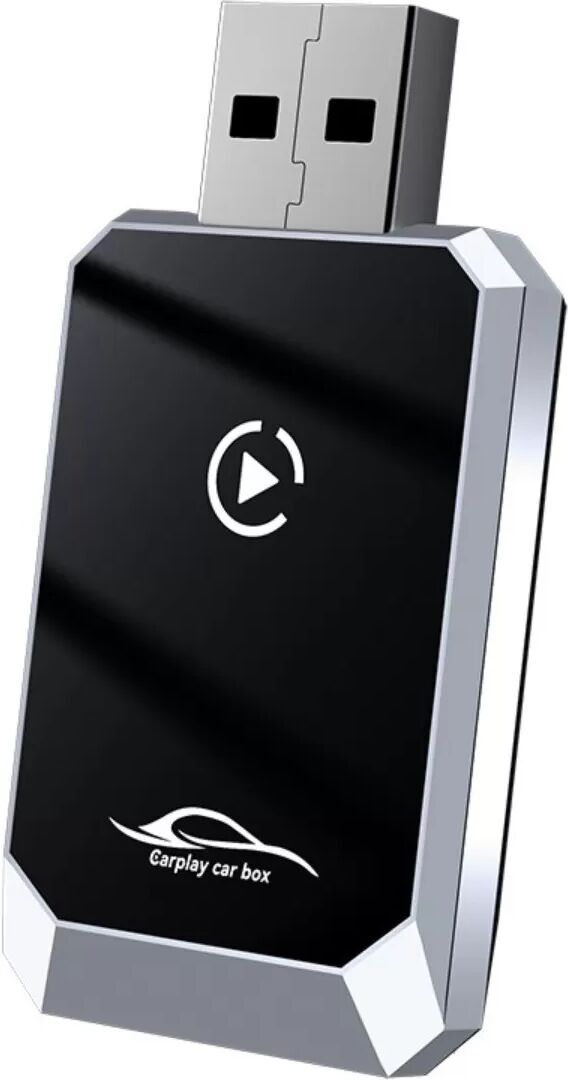 INF Smarte Auto-Interconnect-Box: Kabelloser CarPlay & Android Auto 2-in-1 Adapter Silber