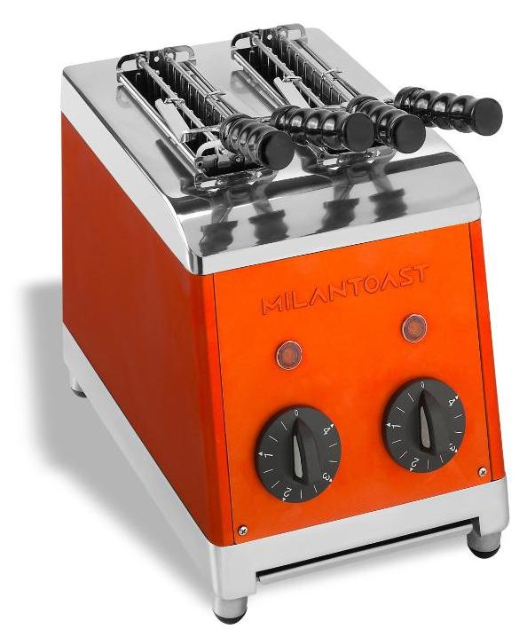 Milantoast Sandwichtoaster mit Zangen orange
