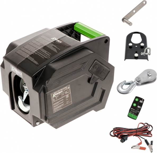 Ribimex PE12V/T1 - Akku-Seilwinde 12V - Mit Funksteuerung