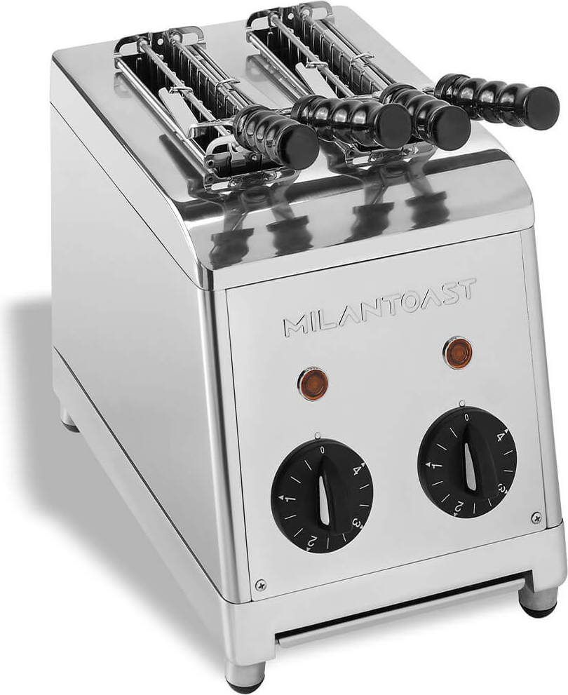 Milantoast Sandwichtoaster mit Zangen Edelstahl