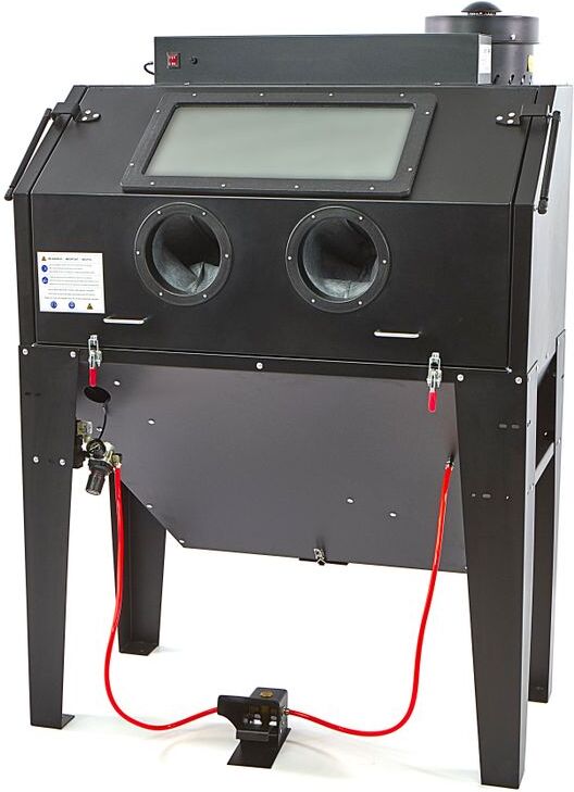 HBM cabina di sabbiatura con aspirazione SBC 420/500 nera