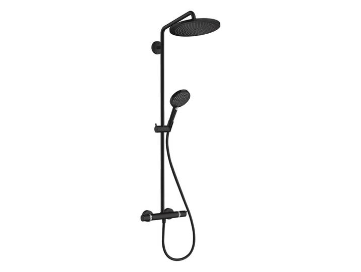 Croma Select S Colonne de douche Showerpipe 280 1j et avec thermostatique, Noir mat (HG-26890670)