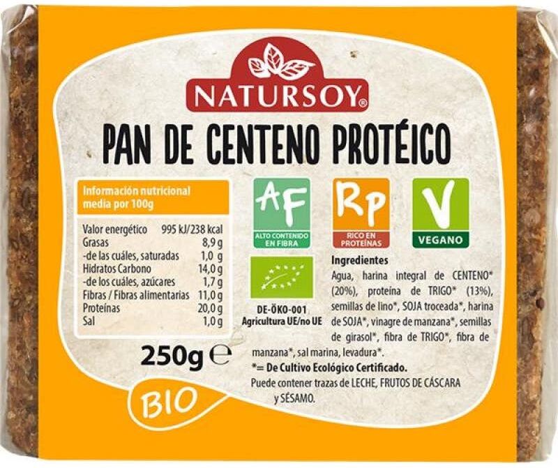 Natursoy Pan de Centeno Proteico 1250 g