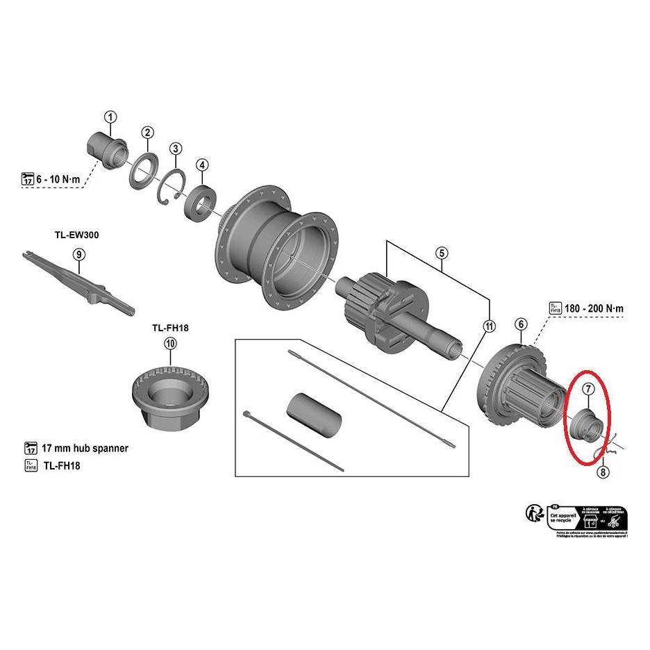 Shimano Staubkappe, f.FH-U6060, rechts (66448232)