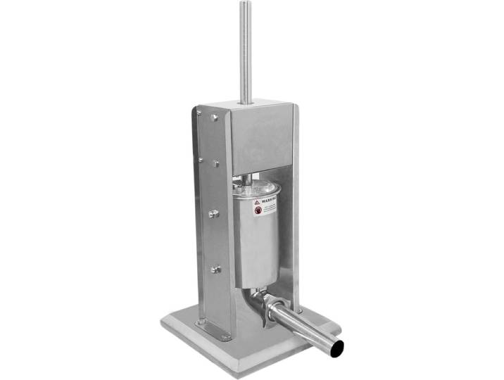 3l professionele worstenvuller - zilver - 3l - 5 trechters
