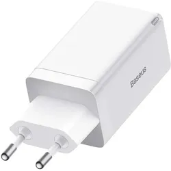 Baseus GaN5 Pro (65 W, 3 Ports), USB Ladegerät, Weiss