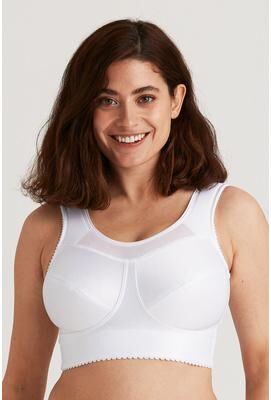 Plus Size Women's Cotton Simplex activity bra by MISS MARY OF SWEDEN INC in White (Size 44 B)
