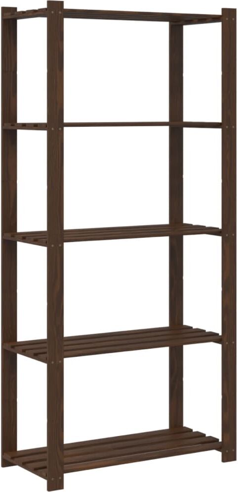 vidaXL Support de rangement à 5 niveaux marron 80x38x170 cm bois pin