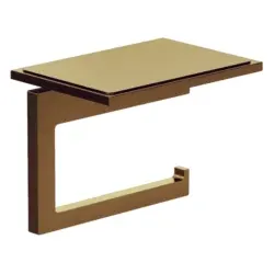 Kludi VELA C Toilettenpapierhalter 31971N1 mit Ablage Brushed Bronze