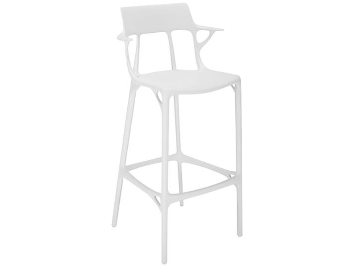 Barhocker, Recyceltes Material, Weiß, 55×49×108 cm, Ergonomisch, Modern, Kartell
