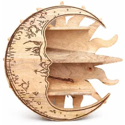 Sunrays & Moon 3 Tier Wall Shelf