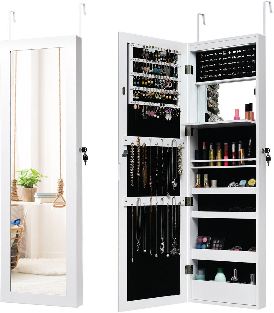 17 Stories Jewelry Armoire Black 120cm H X 37cm W X 8.5cm D