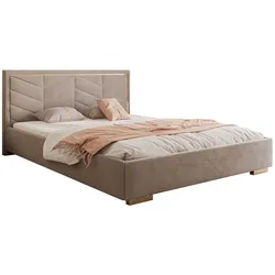 POLSTERBETT AURORA 140x200 mit Bettkasten French Velvet 687