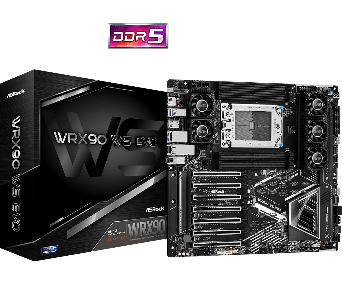 ASRock WRX90 WS EVO E-ATX Mainboard