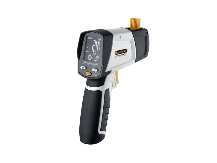 Lasermessgerät Laserliner CondenseSpot Plus , schwarz-weiss (schwarz, weiß), B:15cm H:20,5cm L:6cm, Lasermessgeräte, Lasermessgerät