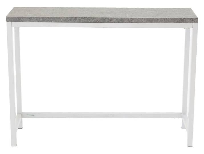 Beistelltisch VENTURE HOME Rise, schmaler hoher Beistelltisch, 110 × 30 cm , grau (weiß, grau), B:30cm H:80cm T:30cm, Tische, Beistelltisch, Ablagetisch, Stahl, schmal, hoch, modern, schlicht