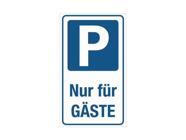 Schild P ' Für Gäste 19 × 33 cm'