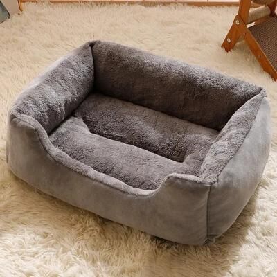 Uplift Essentials Ultra Plush Thermal Pet Bed And Self Warming Cave gray 2xl