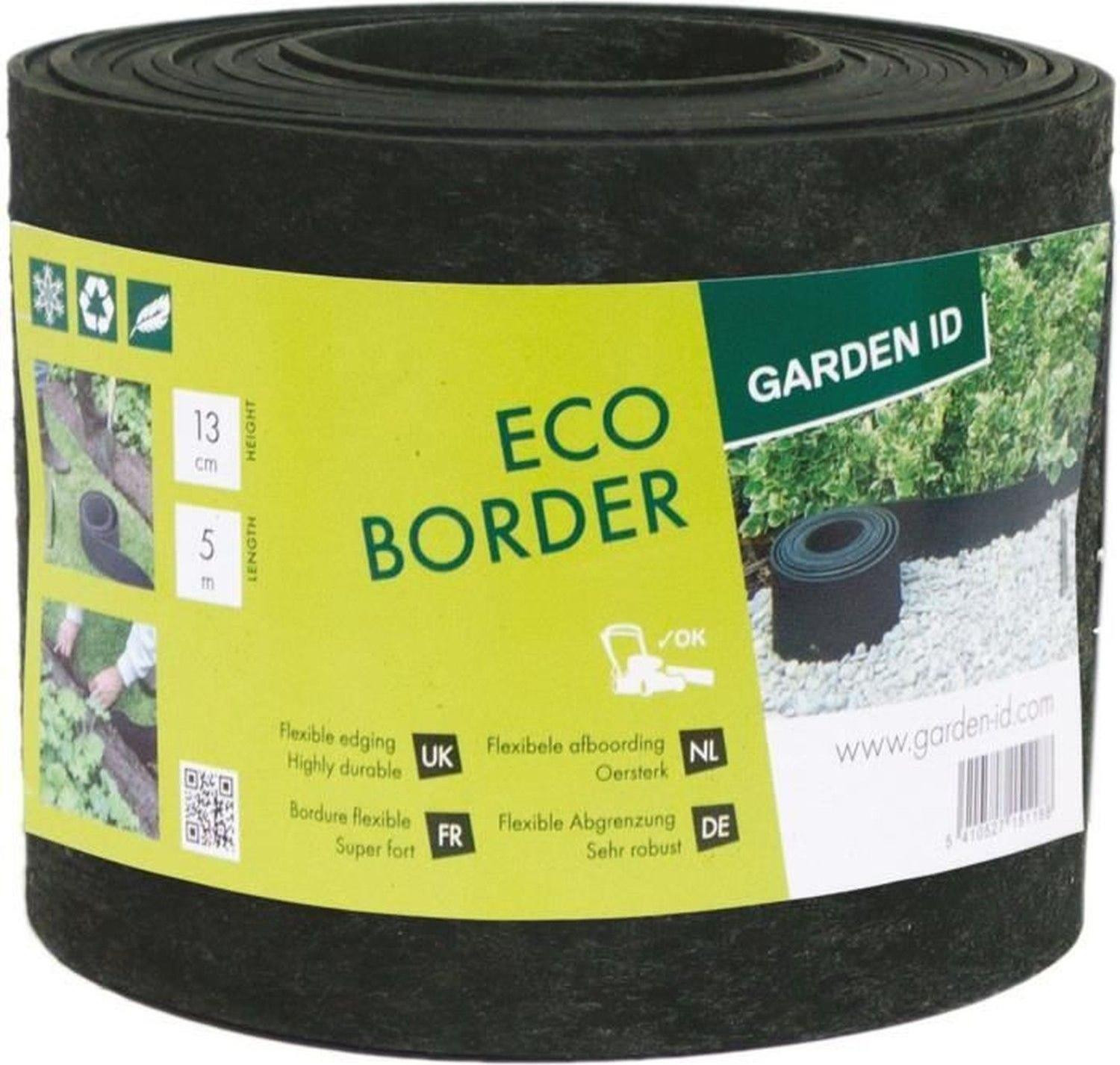 GARDEN ID Eco Border Recycled rubber garden edging - 5 m, Hoogte: 13 cm