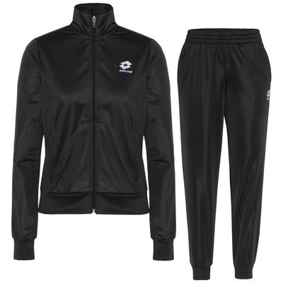 Trainingsanzug LOTTO, Damen, Gr. S (36), schwarz (caviar), 100% Polyester, unifarben, Sportanzüge Trainingsanzug, - auch einzeln gut kombinierbar