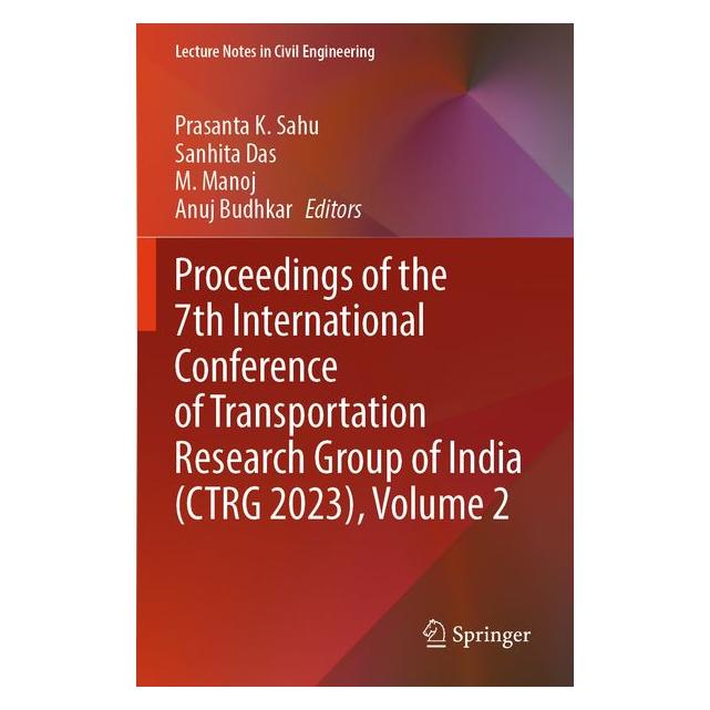 Springer Proceedings of the 7th International Conference of Transportation Research Group (Englisch, Softcover, M. Manoj, Sanhita Das) (69145645)