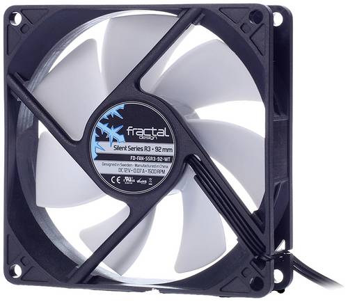 Fractal Design Silent Series R3 92mm PC-Gehäuse-Lüfter Schwarz, Weiß (B x H x T) 92 x 25 x 92mm