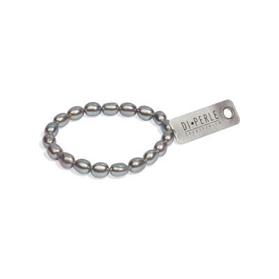 Perlenarmband DI PERLE "Süßwasserperlen Armschmuck Armband, 19 cm, grau", grau, Armbänder, Damen, diperle_19, Perlen, Perlenarmband