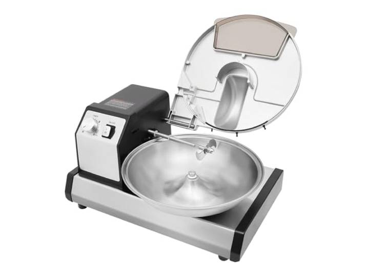 Gewerbliche Küchenmaschine, 250W Gemüseschneider1500 U/min, Küchenmaschine aus lebensmittelechtem Edelstahl zum Zerkleinern von Gemüse Obst Getreide Nüssen