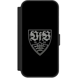 Nivocase Klapphülle für Apple iPhone 17 Handyhülle aus Kunst Leder NIVOflip schwarz Logo Offizielles (Apple iPhone 17), Smartphone Hülle, Schwarz