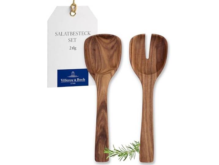 Villeroy & Boch - Artesano Salatbesteck 2-teilig Braun, Salatbesteck Holz, Salat, Besteckset, Holzlöffel, Holzgabel, Akazienholz