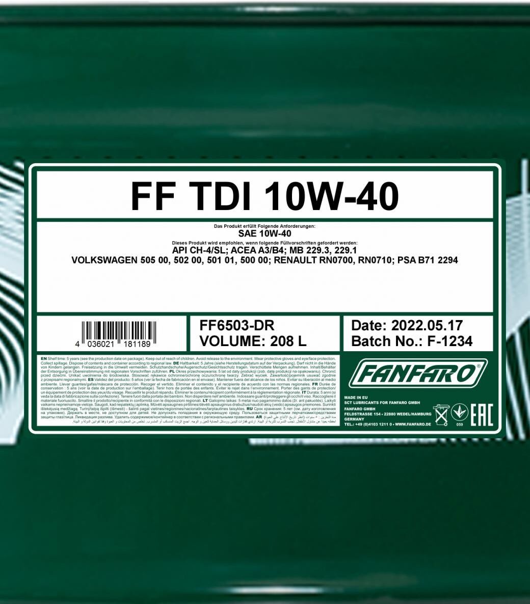 FANFARO FF6503-DR Motoröl