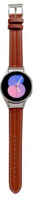 Everyday Crate Samsung Galaxy Watch 5 Genuine Leather Watch Band 40mm 44mm Grooved Replacement Strap brown