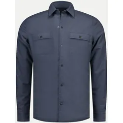 Overshirt mit Druckknöpfen Blau XXL