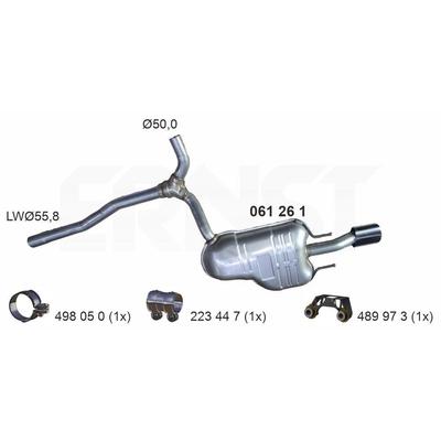ERNST Endschalldämpfer 061261 für Opel