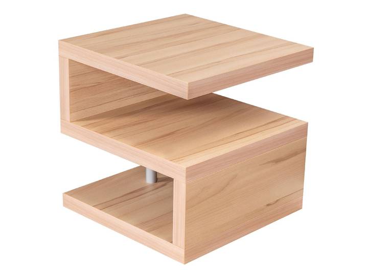 Levandeo® Couchtisch, Couchtisch Sigi Kernbuche Deutsche Herstellung 44x44x44cm