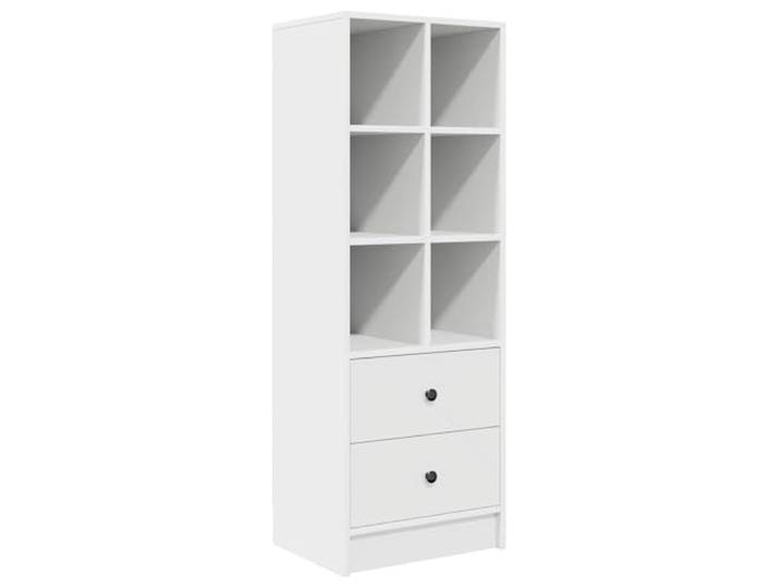 KPOTUERTU Highboard Weiß 45,5 x 34 x 127 cm Holzwerkstoff Minimalistisches Design, viele Fächer, Holzwerkstoff, Flur, Wohnzimmer, Essbereich, Einzelstück
