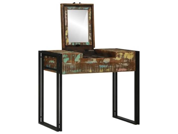 HNSMFPRE Schminktisch, Massivholz, 90 x 50 x 75 cm Industrial Loft Stil, mehrere Schubladen, durchdachte Fächer, Innengebrauch Schlafzimmer