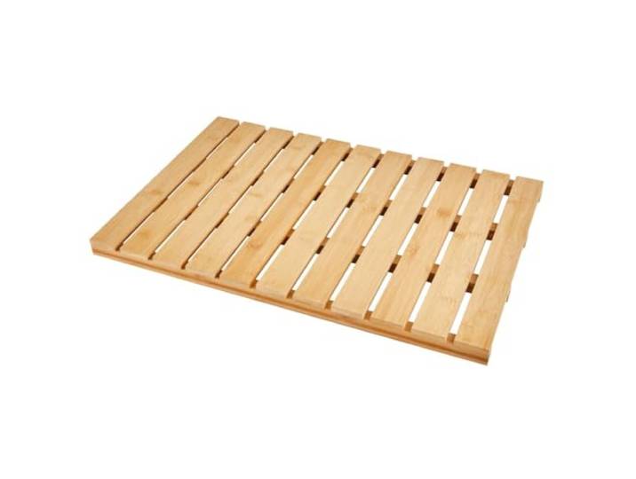 Bamboe badmat voor douche of bad - Houten douchemat/badkamermat/saunamat - Kleur: Bamboe - Decopatent