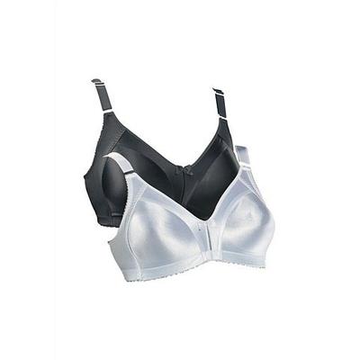 Minimizer-BH NATURANA "Minimizer", Damen, Gr. 95, Cup B, schwarz-weiß (weiß, schwarz), Microtouch, Obermaterial: 93% Polyamid, 7% Elasthan, glänzend, unifarben, bequem, BHs Minimizer-BH, Shaping-Effekt, breite Träger, feminin, bequem, ohne Bügel