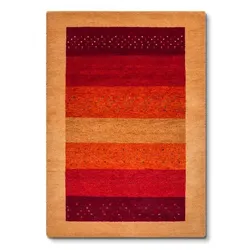 Gabbehteppich Country Style 170 x 240 cm Wolle Rot