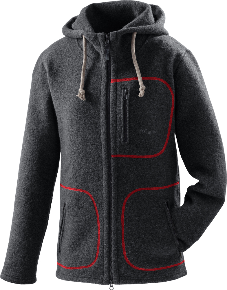 Mufflon W100 Mu-Bob anthracite-Nähte rot S