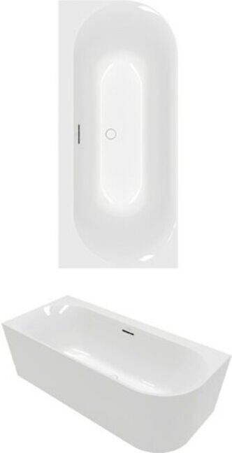 V&B; V&B; Baignoire ovale Loop & Friends 170x75x60 cm, acrylique, droite, blanc ; Villeroy & Boch (A170LOF9CRBCV01)