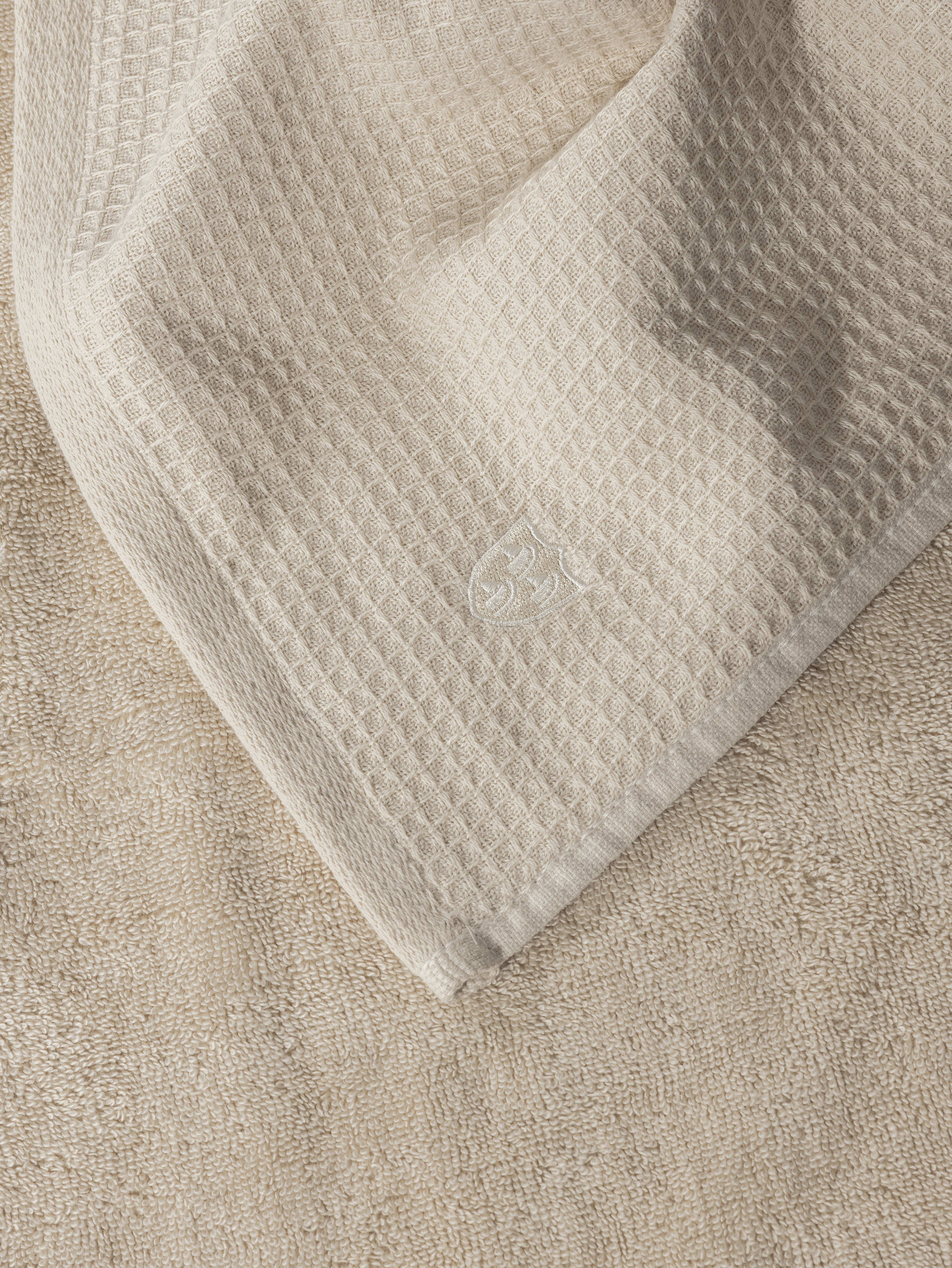 Handtücher ROSS "Waffelpique", beige (natur), B:50cm L:100cm, Frottier, Baumwolle, Handtücher, Handtücher, 100% Baumwolle natur B/L: 50cmx100cm, 2 Stk., Frottier