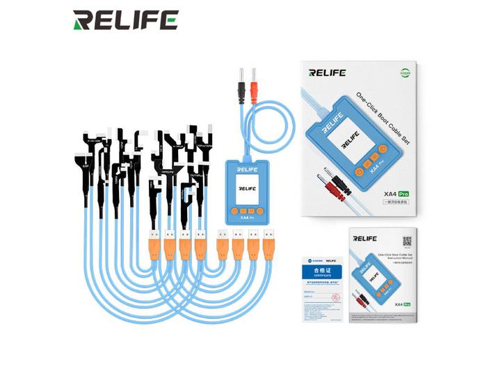 RELIFE XA4 Pro câble de démarrage d'alimentation pour IP8G-16PM réparation de téléphone portable affichage HD tension contrôle de courant outil de Test de carte mère