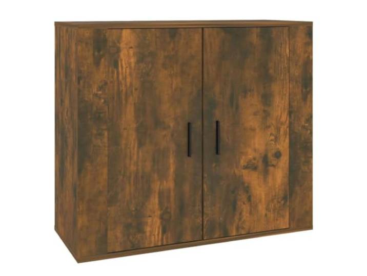 Fisinber Sideboard Räuchereiche 80x33x70 cm Schrank Holzwerkstoff Kompakter Anrichte-Schrank in Räuchereiche-Optik für Wohnzimmer und Flur, bietet übersichtliche Ordnung mit Fach und Tür.