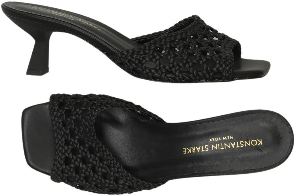 Konstantin Starke Damen Sandalen, Schwarz, Gr. EU 39, Kunstleder - Second Hand